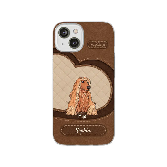 Pets Mom - Personalized Gifts For Dog Cat Lovers,  Leather Pattern Phone case