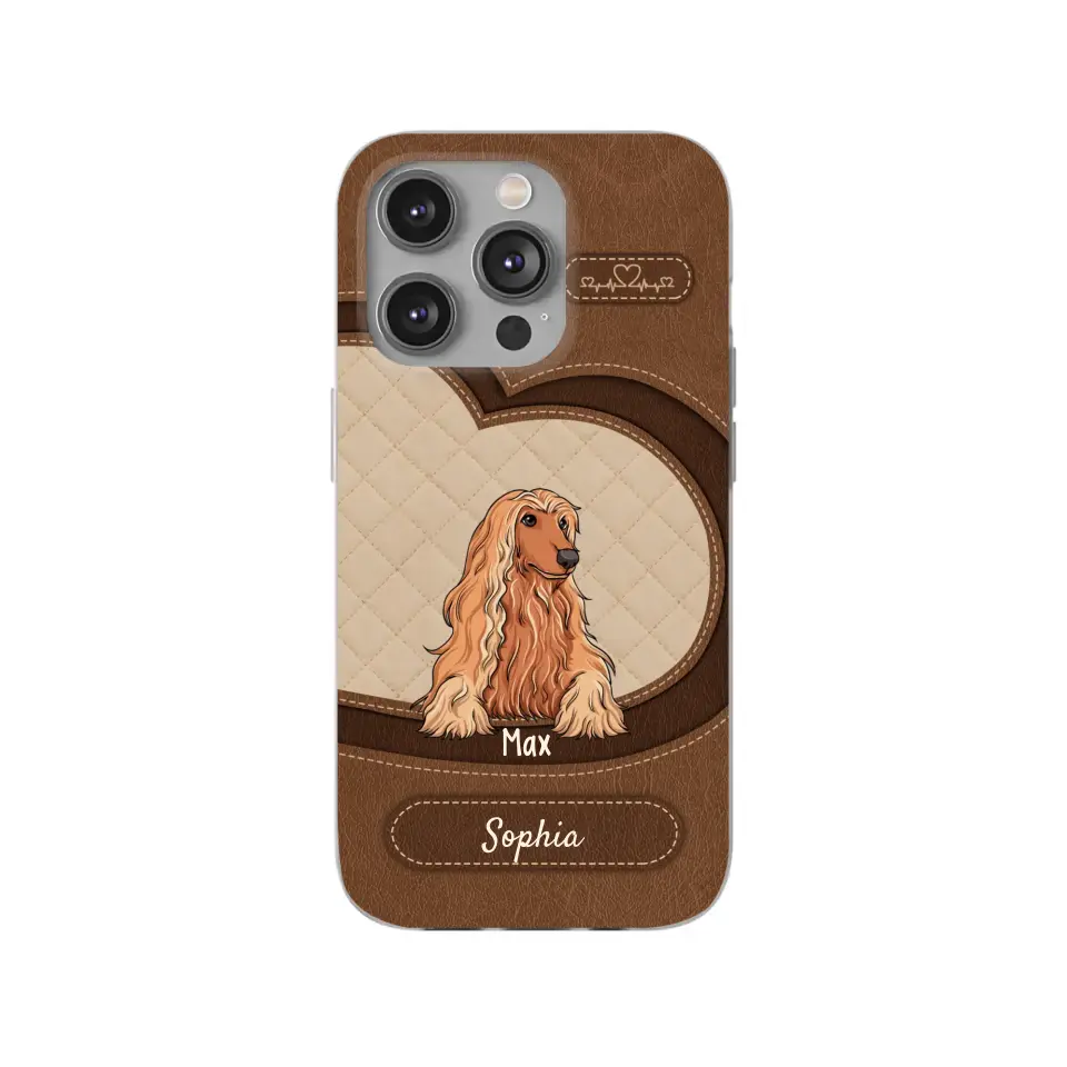 Pets Mom - Personalized Gifts For Dog Cat Lovers,  Leather Pattern Phone case