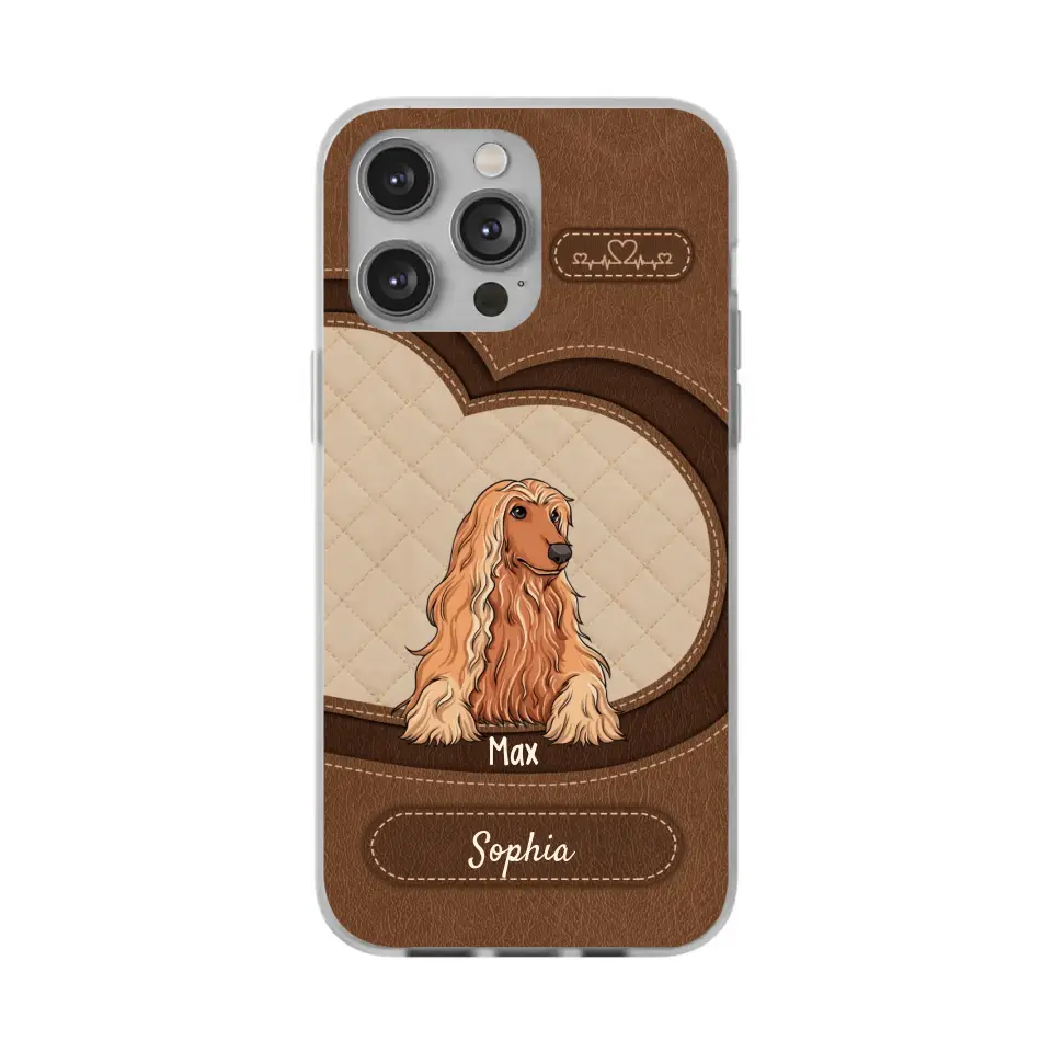 Pets Mom - Personalized Gifts For Dog Cat Lovers,  Leather Pattern Phone case