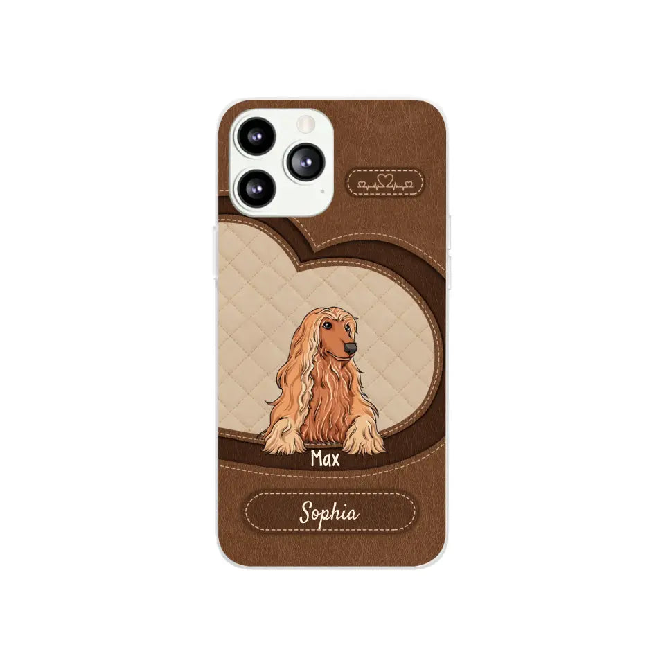 Pets Mom - Personalized Gifts For Dog Cat Lovers,  Leather Pattern Phone case