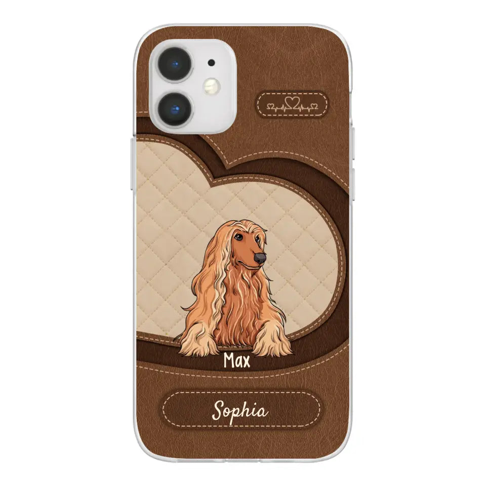 Pets Mom - Personalized Gifts For Dog Cat Lovers,  Leather Pattern Phone case