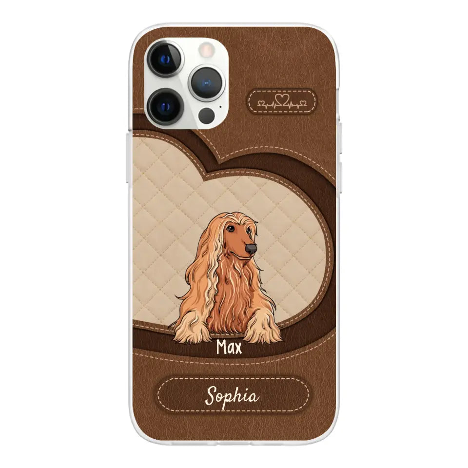 Pets Mom - Personalized Gifts For Dog Cat Lovers,  Leather Pattern Phone case