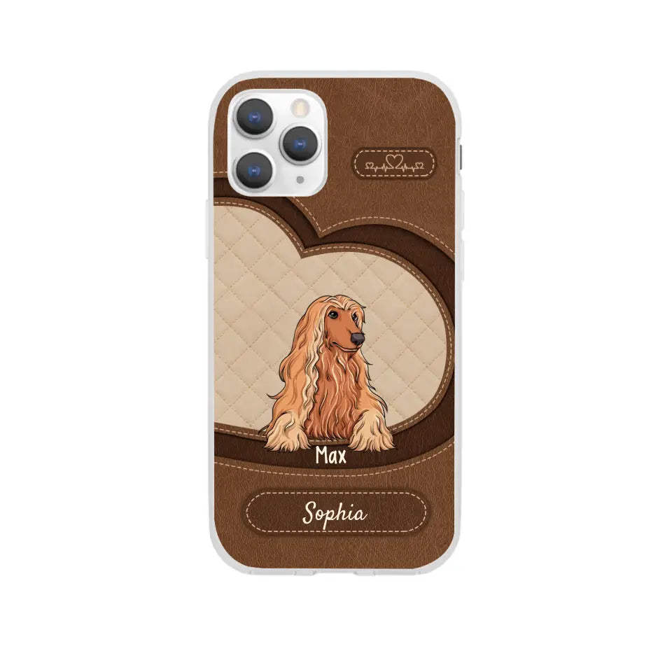 Pets Mom - Personalized Gifts For Dog Cat Lovers,  Leather Pattern Phone case