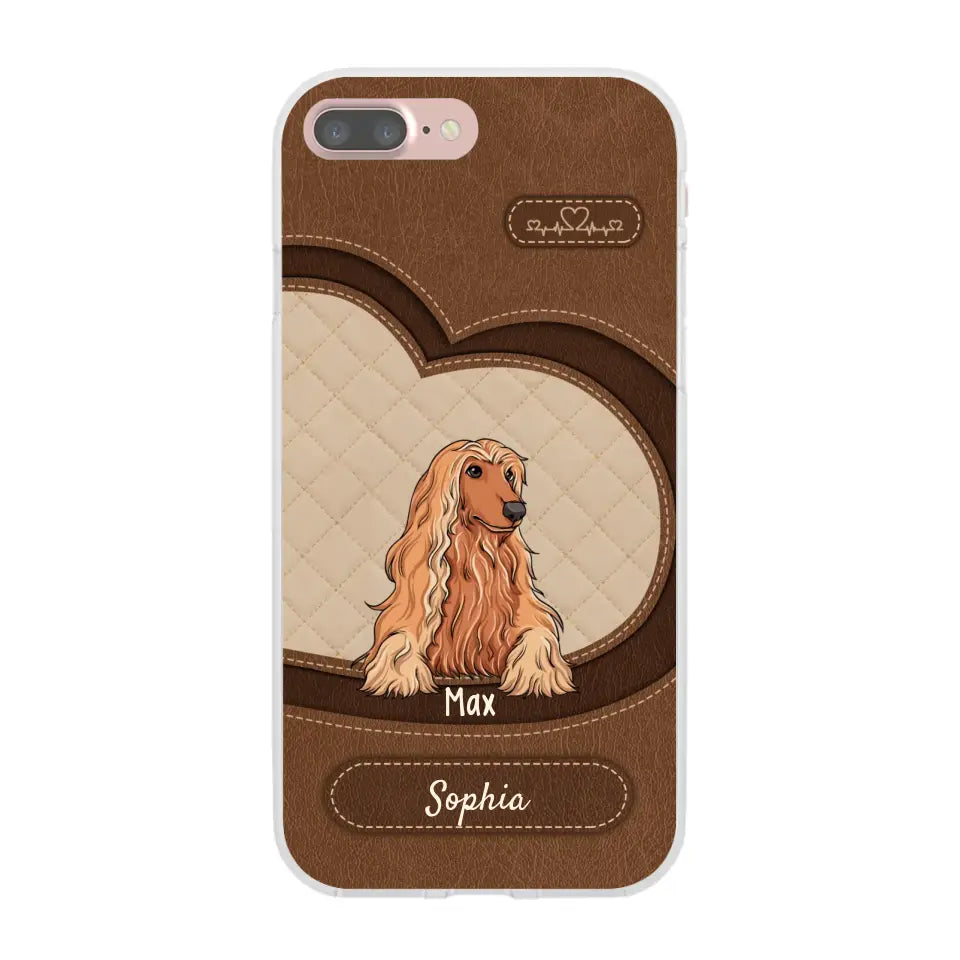 Pets Mom - Personalized Gifts For Dog Cat Lovers,  Leather Pattern Phone case