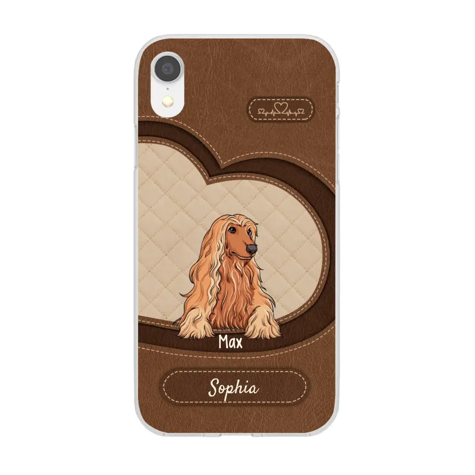 Pets Mom - Personalized Gifts For Dog Cat Lovers,  Leather Pattern Phone case