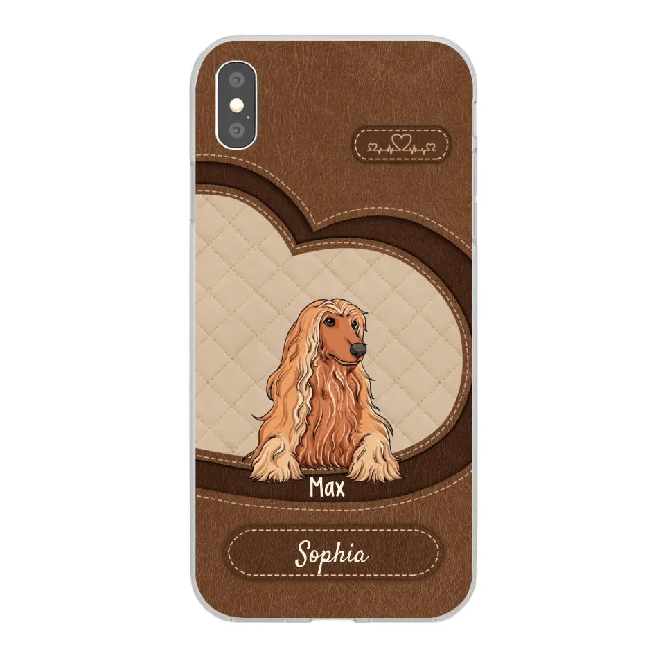 Pets Mom - Personalized Gifts For Dog Cat Lovers,  Leather Pattern Phone case