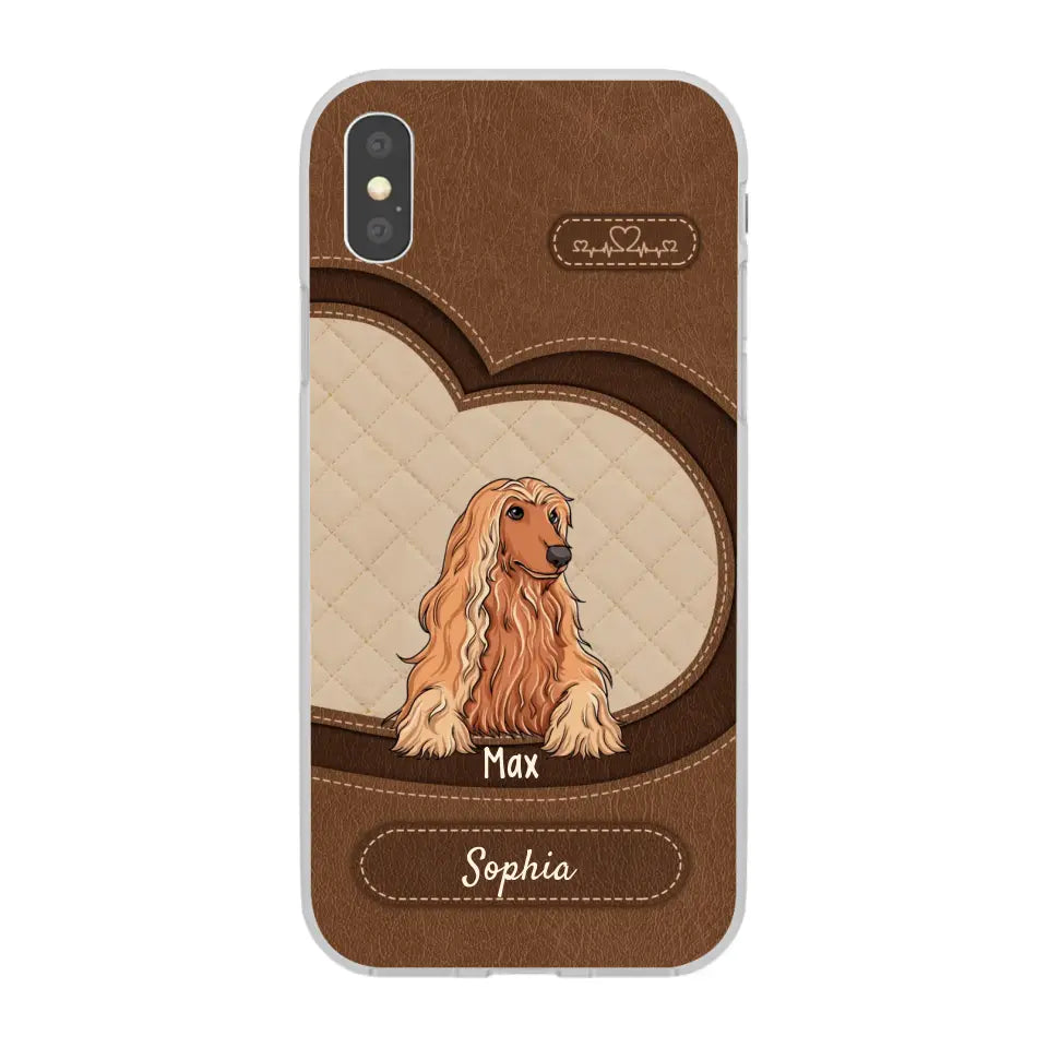 Pets Mom - Personalized Gifts For Dog Cat Lovers,  Leather Pattern Phone case