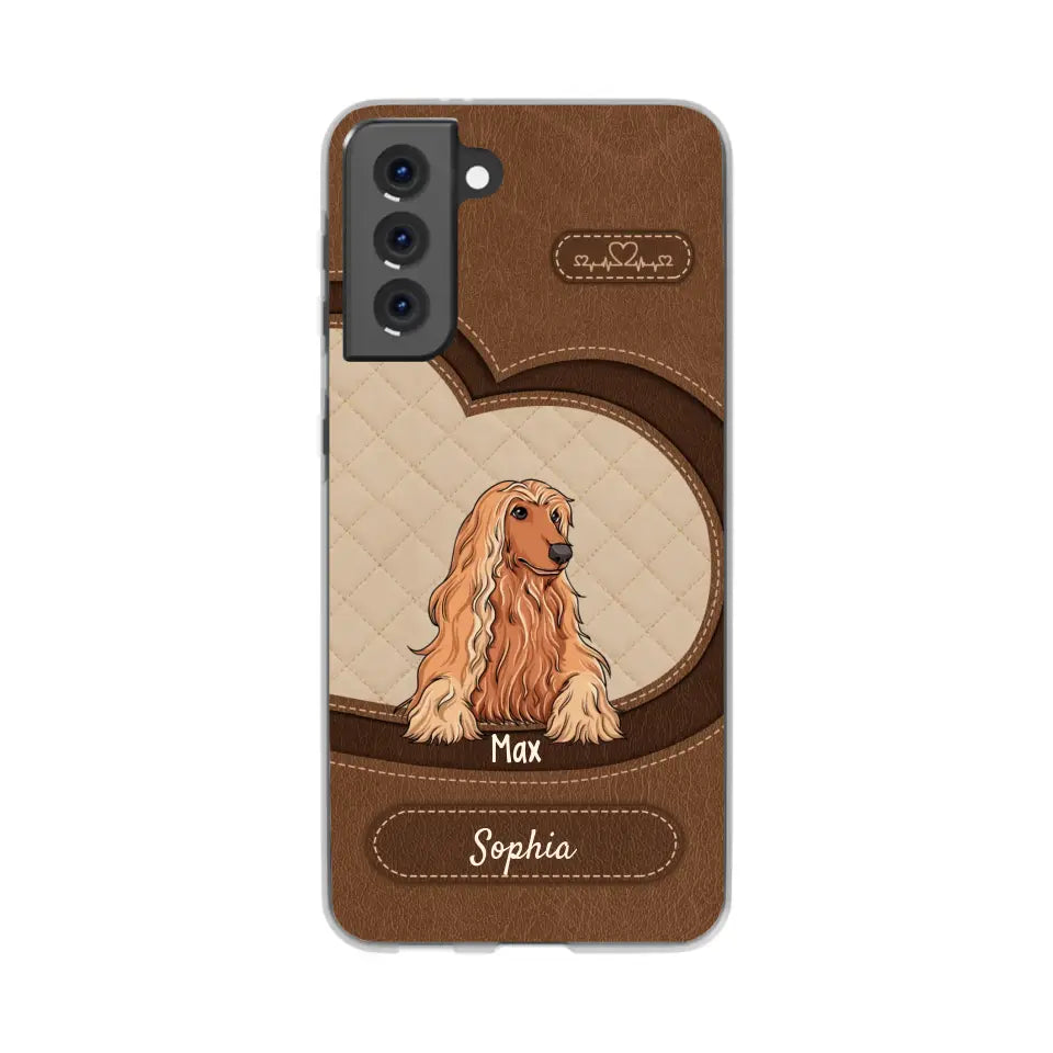 Pets Mom - Personalized Gifts For Dog Cat Lovers,  Leather Pattern Phone case