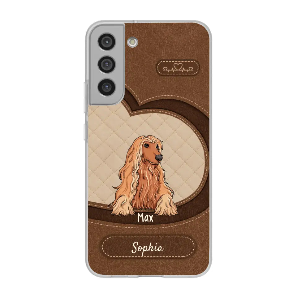 Pets Mom - Personalized Gifts For Dog Cat Lovers,  Leather Pattern Phone case