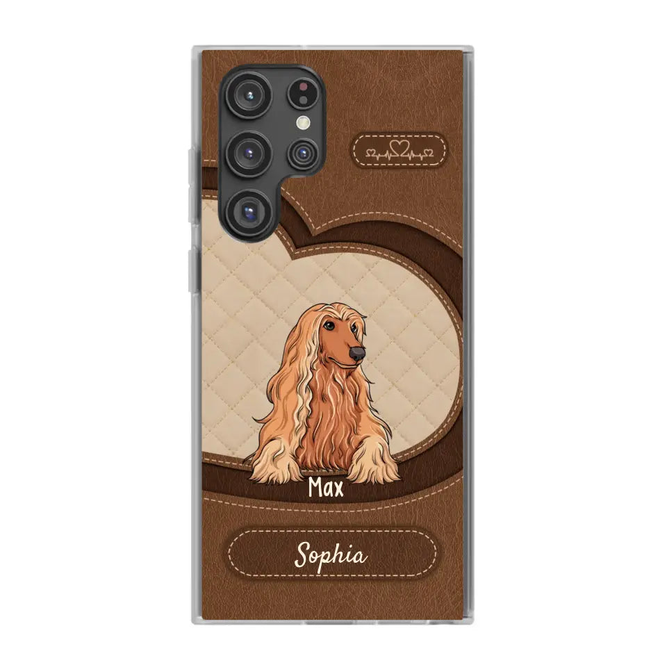 Pets Mom - Personalized Gifts For Dog Cat Lovers,  Leather Pattern Phone case