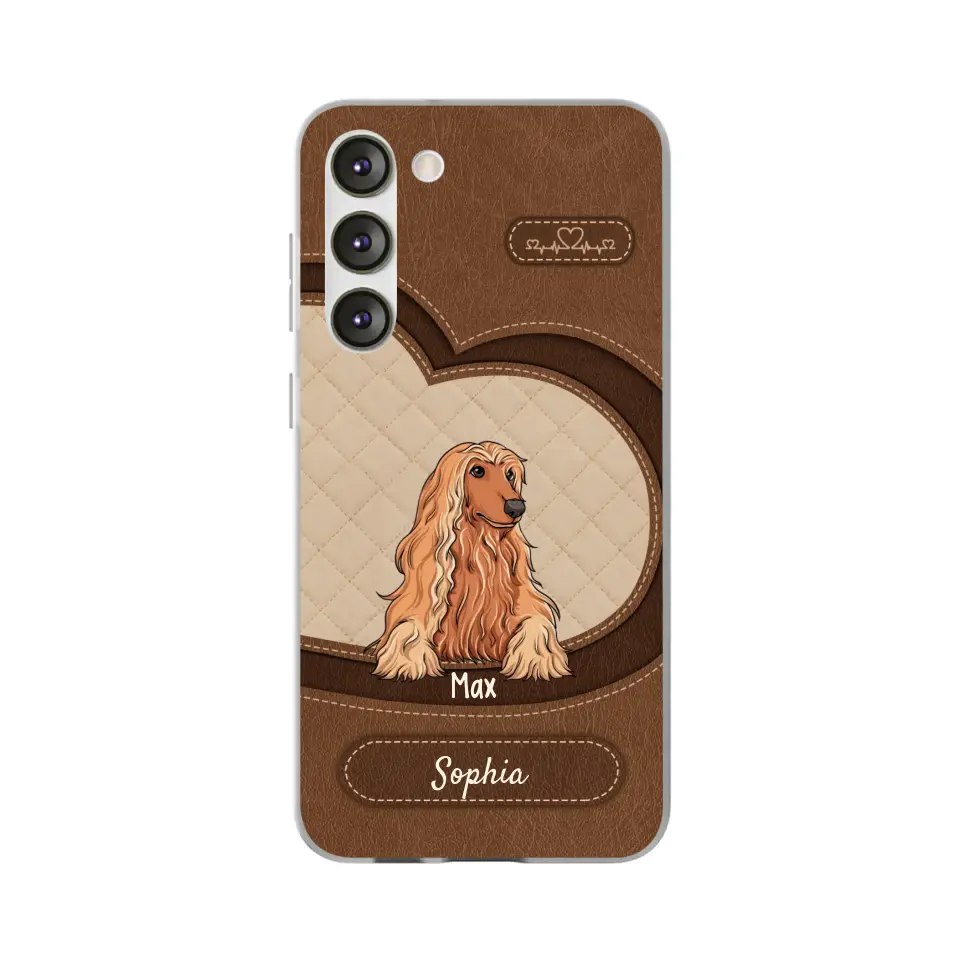 Pets Mom - Personalized Gifts For Dog Cat Lovers,  Leather Pattern Phone case