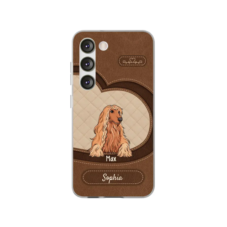 Pets Mom - Personalized Gifts For Dog Cat Lovers,  Leather Pattern Phone case