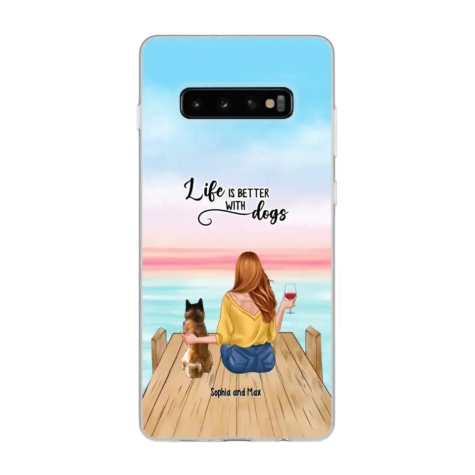 A1... Custom Personalized Dog Mom Phone Case - Gifts For Dog Lovers With Upto 3 Pets - You Had Me At Woof - Case For iPhone, Samsung