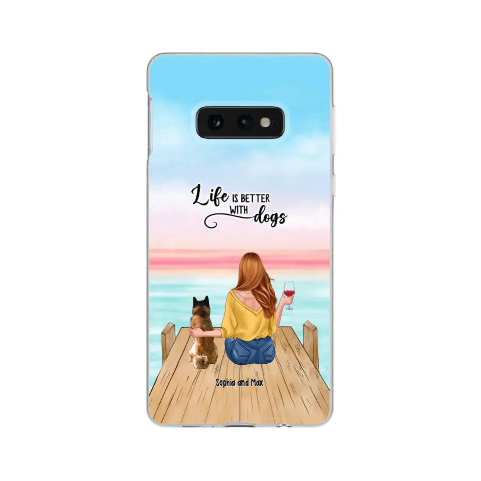 A1... Custom Personalized Dog Mom Phone Case - Gifts For Dog Lovers With Upto 3 Pets - You Had Me At Woof - Case For iPhone, Samsung