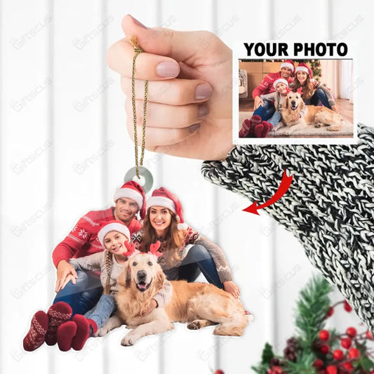 Customized Your Photo Ornament - Personalized Photo Upload Acrylic Ornament, Christmas Gift For Pet Owners, Pet Lovers