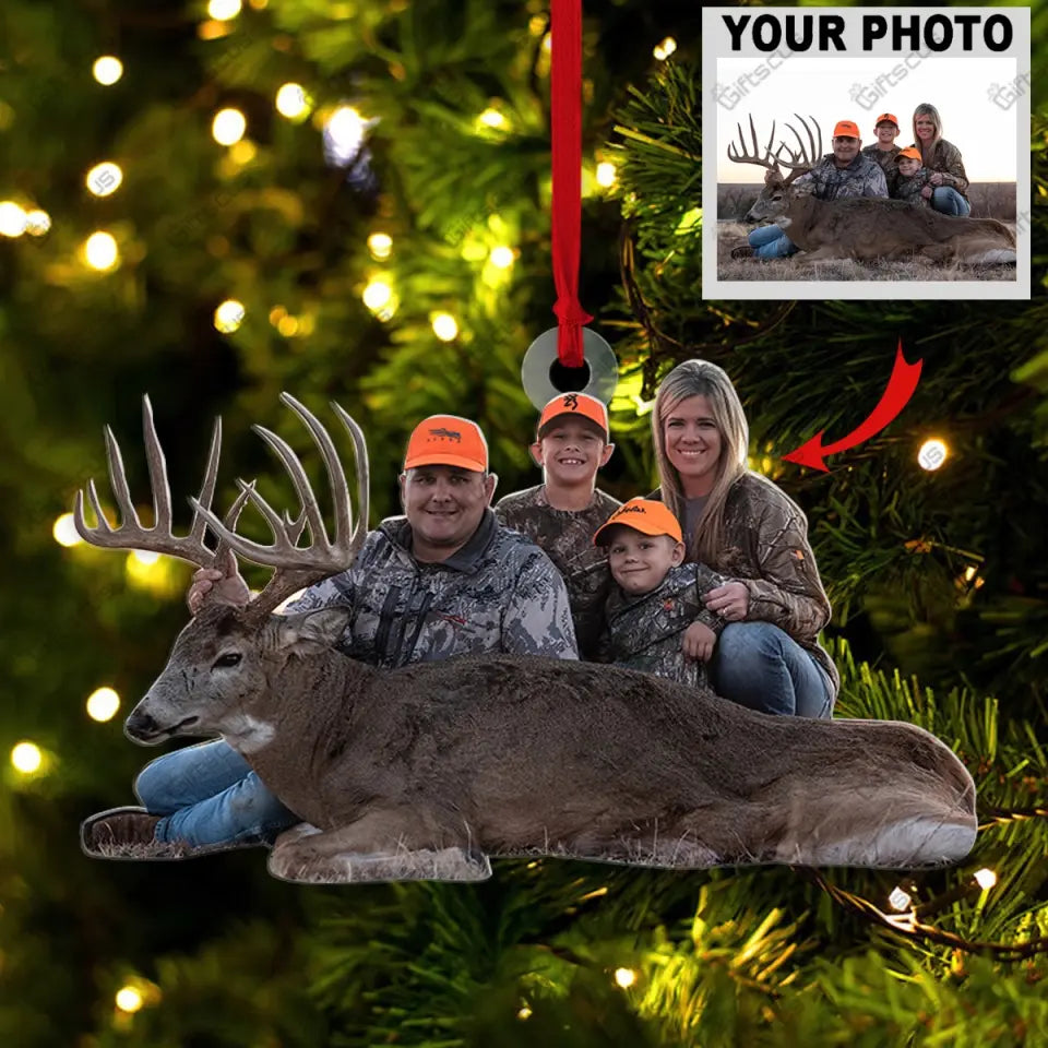 Customized Your Photo Ornament - Personalized Photo Upload Acrylic Ornament, Christmas Gifts for Friends, sisters, Gifts For Couples,  Hunting Lovers