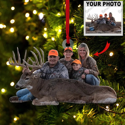 Customized Your Photo Ornament - Personalized Photo Upload Acrylic Ornament, Christmas Gifts for Friends, sisters, Gifts For Couples,  Hunting Lovers