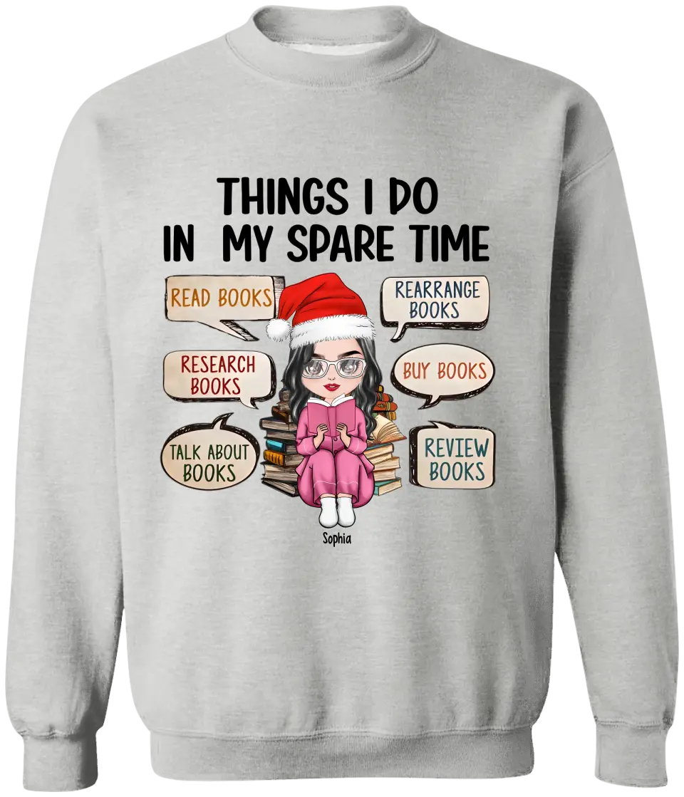 Thing I Do In My Spare Time With Books - Personalized Shirt - Birthday Gift For Bookworm, Book Lovers, Reading Lovers