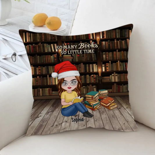 A Girl Who Loves Books Reading  - Reading Gift - Personalized Pillow - Birthday, Loving Gift For Book Lovers, Bookworm