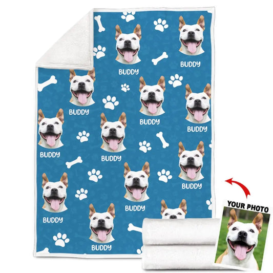 Love Has Four Paws - Personalized Custom Blanket - Upload Image, Gift For Pet Lovers, Christmas Gift
