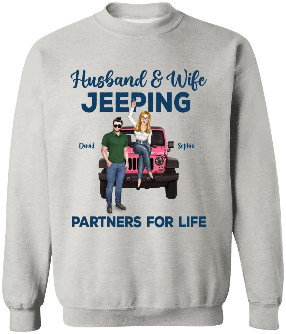 Custom Personalized Off-road Couple Shirt - Gift For Couple, Wife, Husband, Jeep Lover