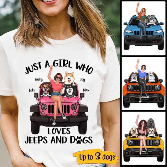 Custom Personalized Off-road  Shirt - Up to 3 Dogs, Cats- Best Gift For Jeep Lover