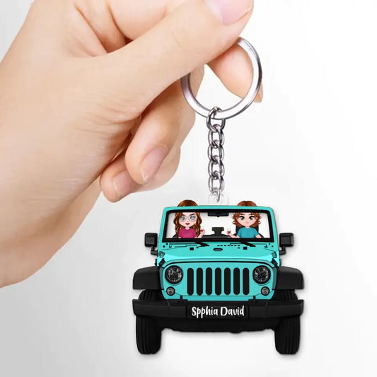 Personalized Gifts Custom Acrylic Keychain - Gift For Couple , Wife, Husband, Jeep Lover