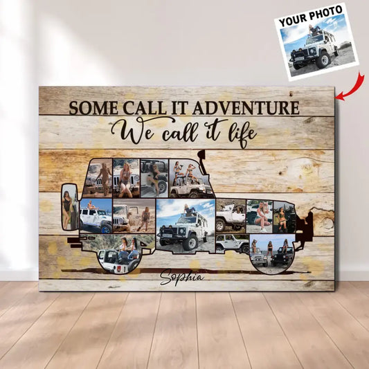 Personalized Canvas, Custom Photo Upload Canvas, Gifts for Wife, Husband, Friend, Couples, Jeep Lovers.