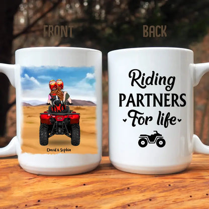 Riding partners for life - Personalized Gifts Custom ATV Mug - Gift For ATV Lovers