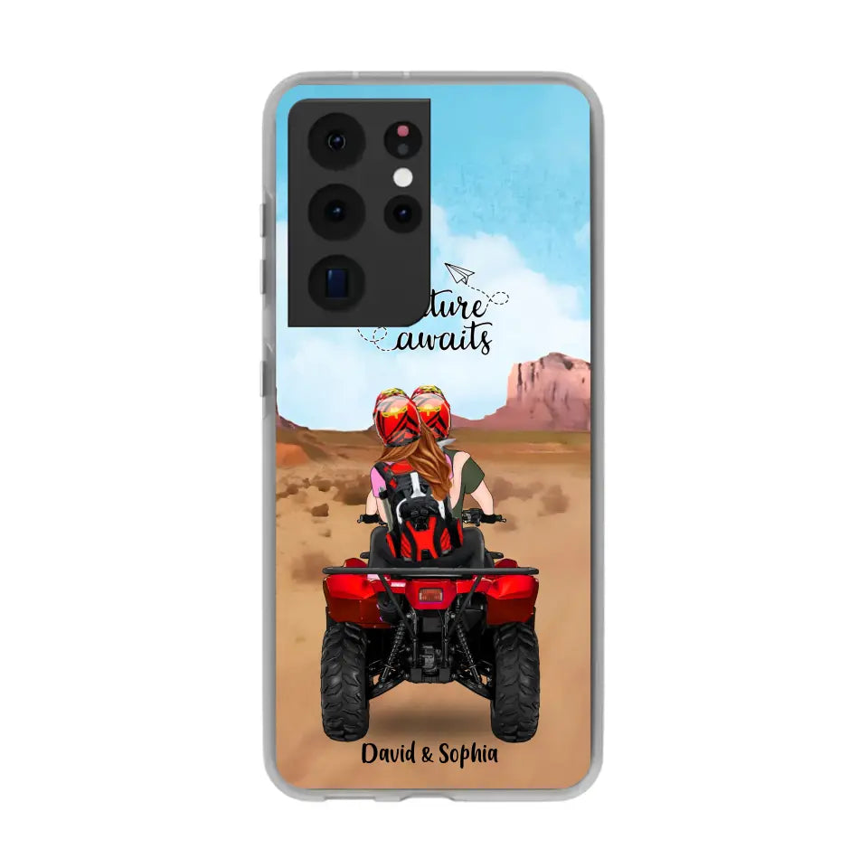 Custom Personalized Phone Case , All-Terrain Vehicle Riding Partners, Gift for ATV Quad Bike Lovers