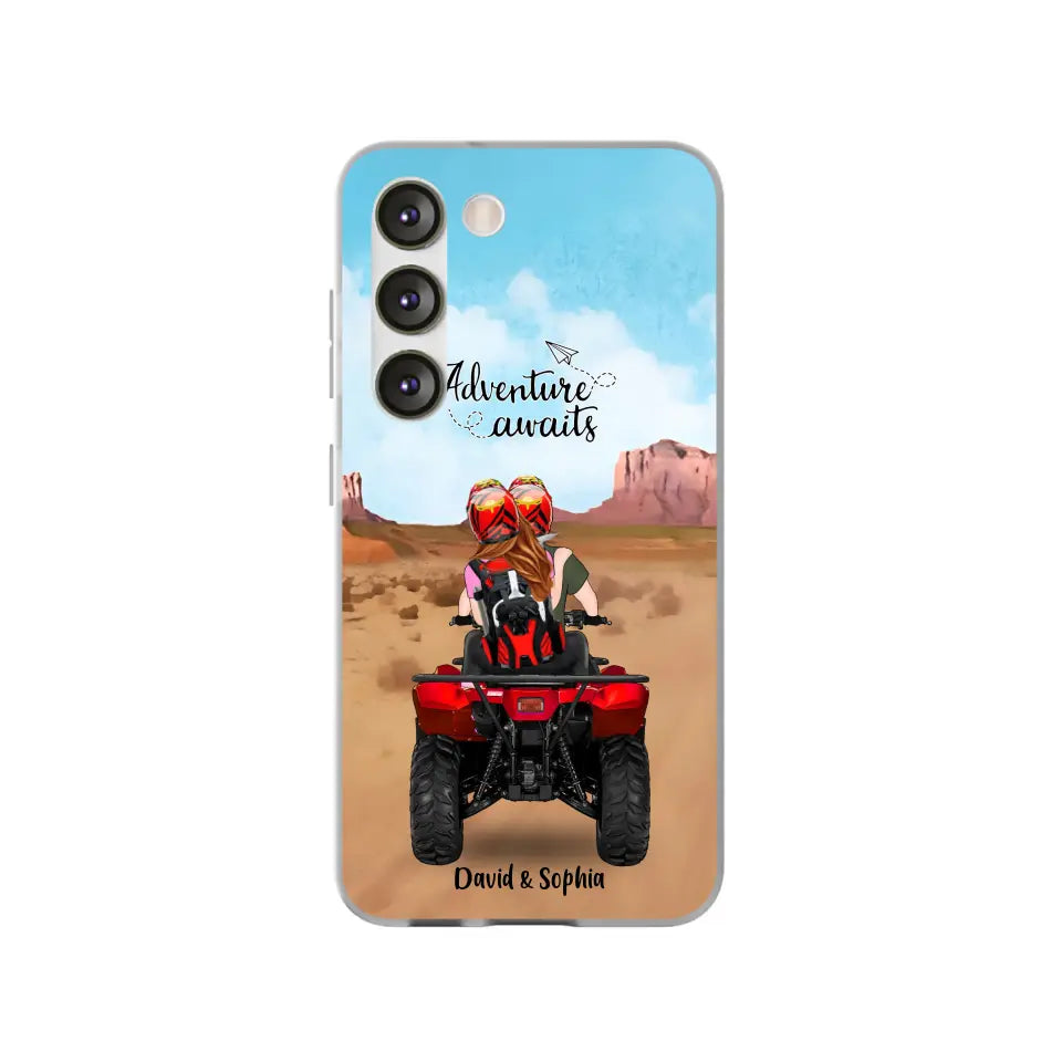 Custom Personalized Phone Case , All-Terrain Vehicle Riding Partners, Gift for ATV Quad Bike Lovers