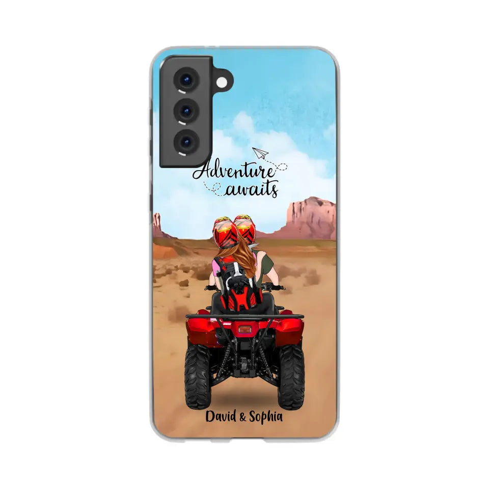 Custom Personalized Phone Case , All-Terrain Vehicle Riding Partners, Gift for ATV Quad Bike Lovers