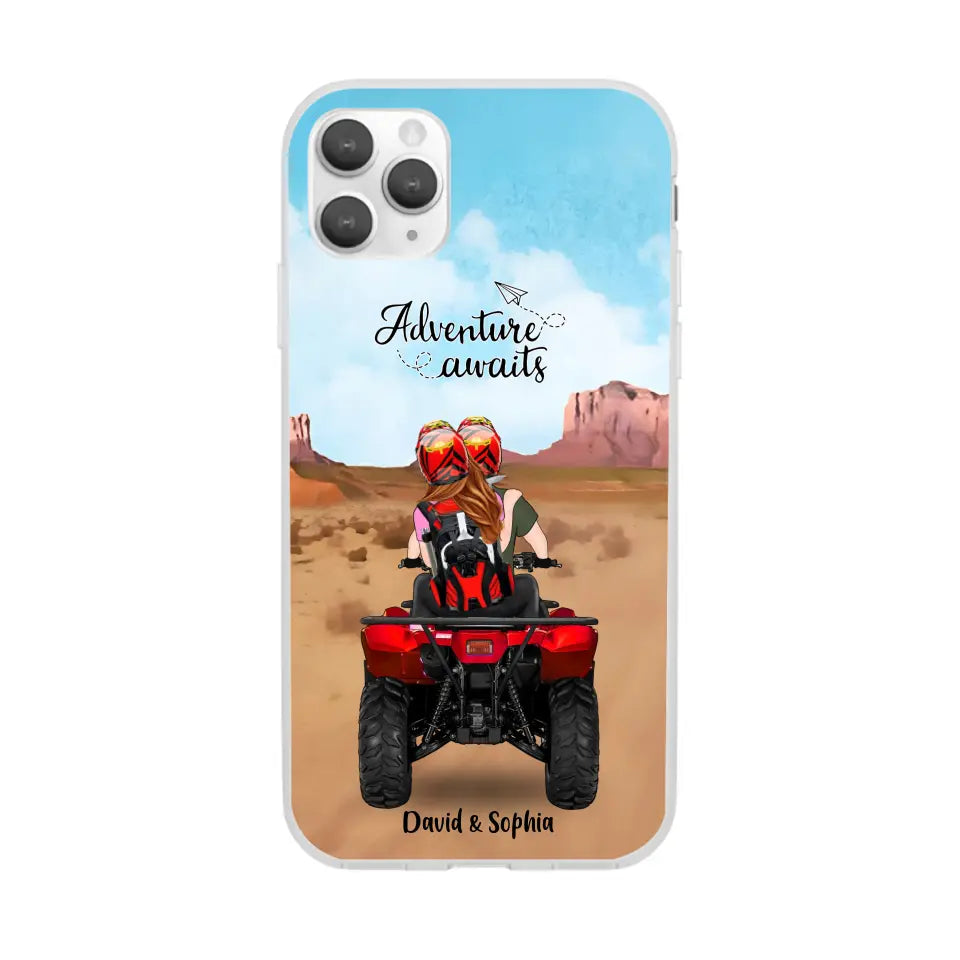 Custom Personalized Phone Case , All-Terrain Vehicle Riding Partners, Gift for ATV Quad Bike Lovers