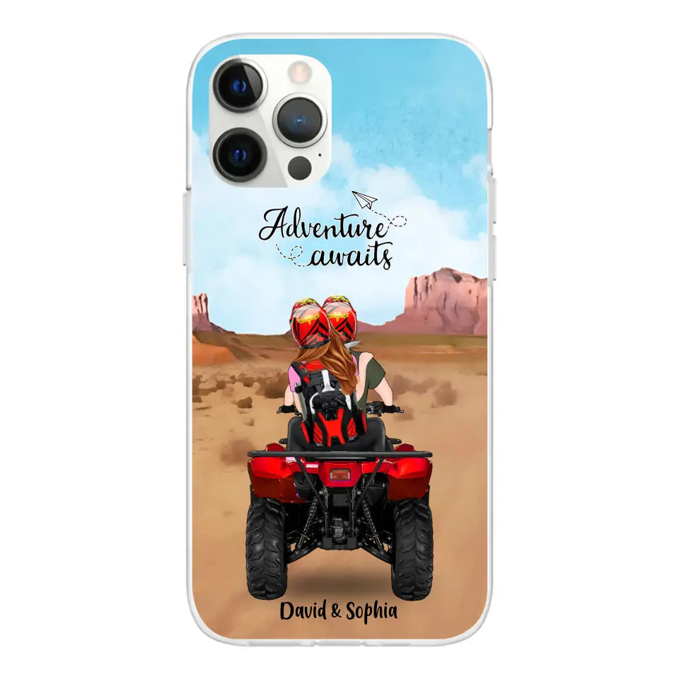 Custom Personalized Phone Case , All-Terrain Vehicle Riding Partners, Gift for ATV Quad Bike Lovers