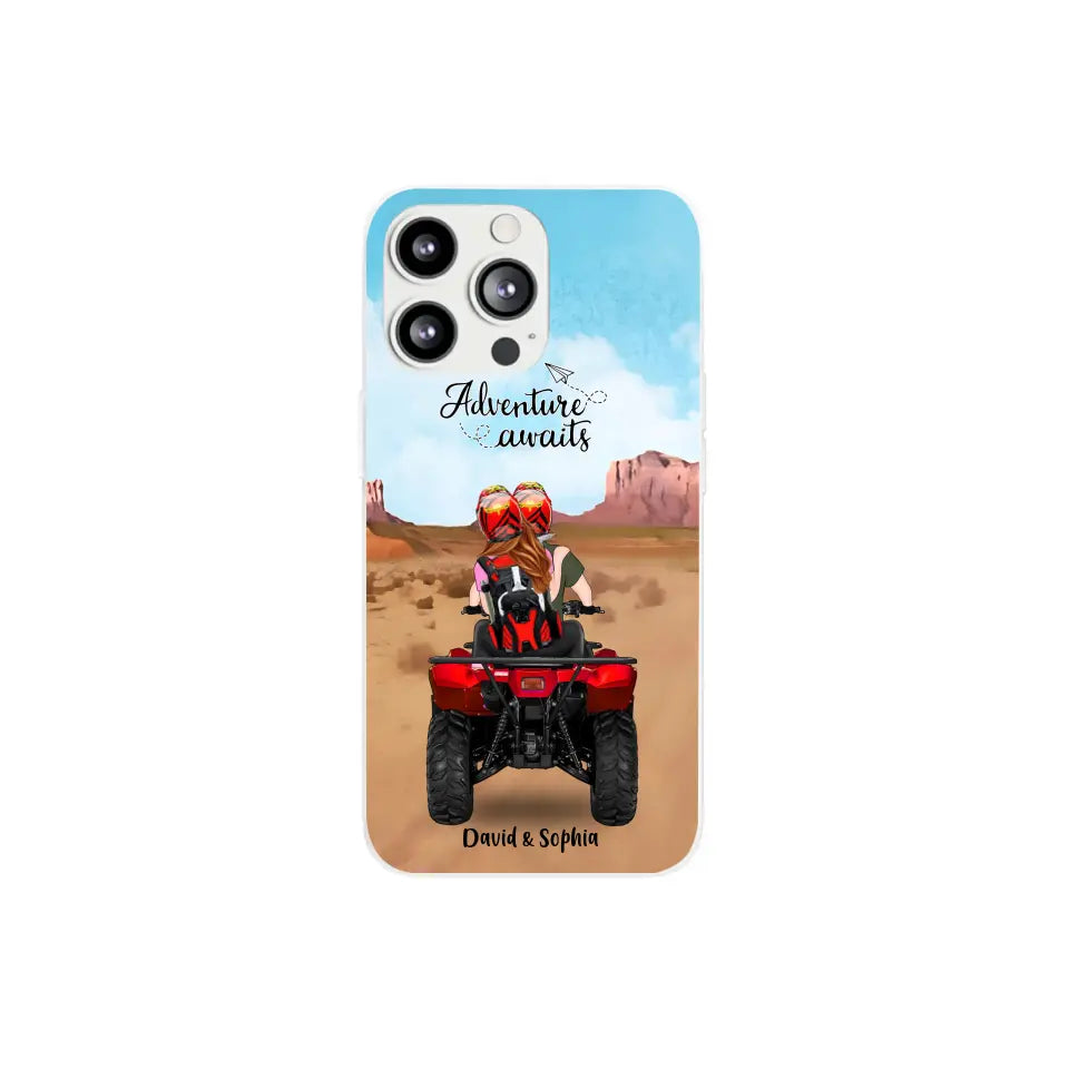 Custom Personalized Phone Case , All-Terrain Vehicle Riding Partners, Gift for ATV Quad Bike Lovers