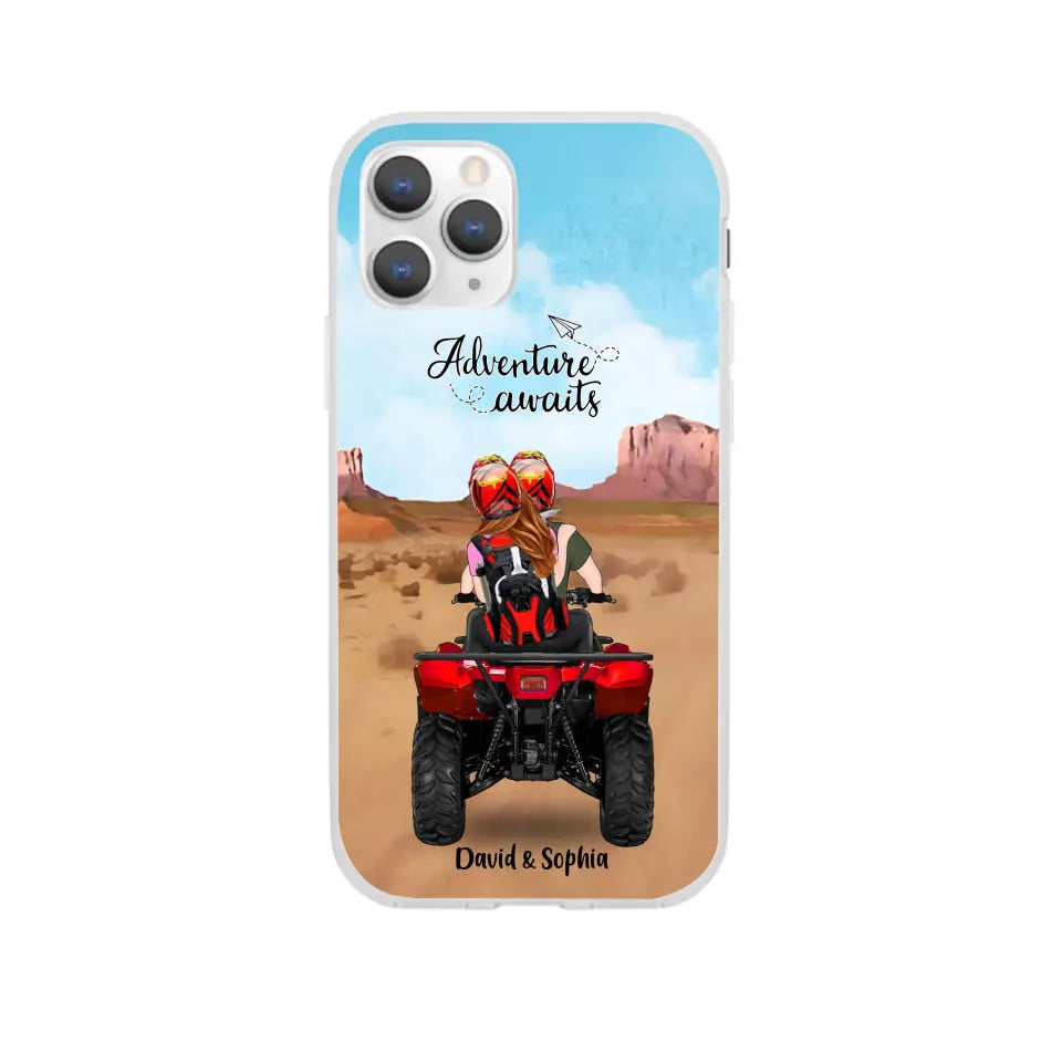 Custom Personalized Phone Case , All-Terrain Vehicle Riding Partners, Gift for ATV Quad Bike Lovers