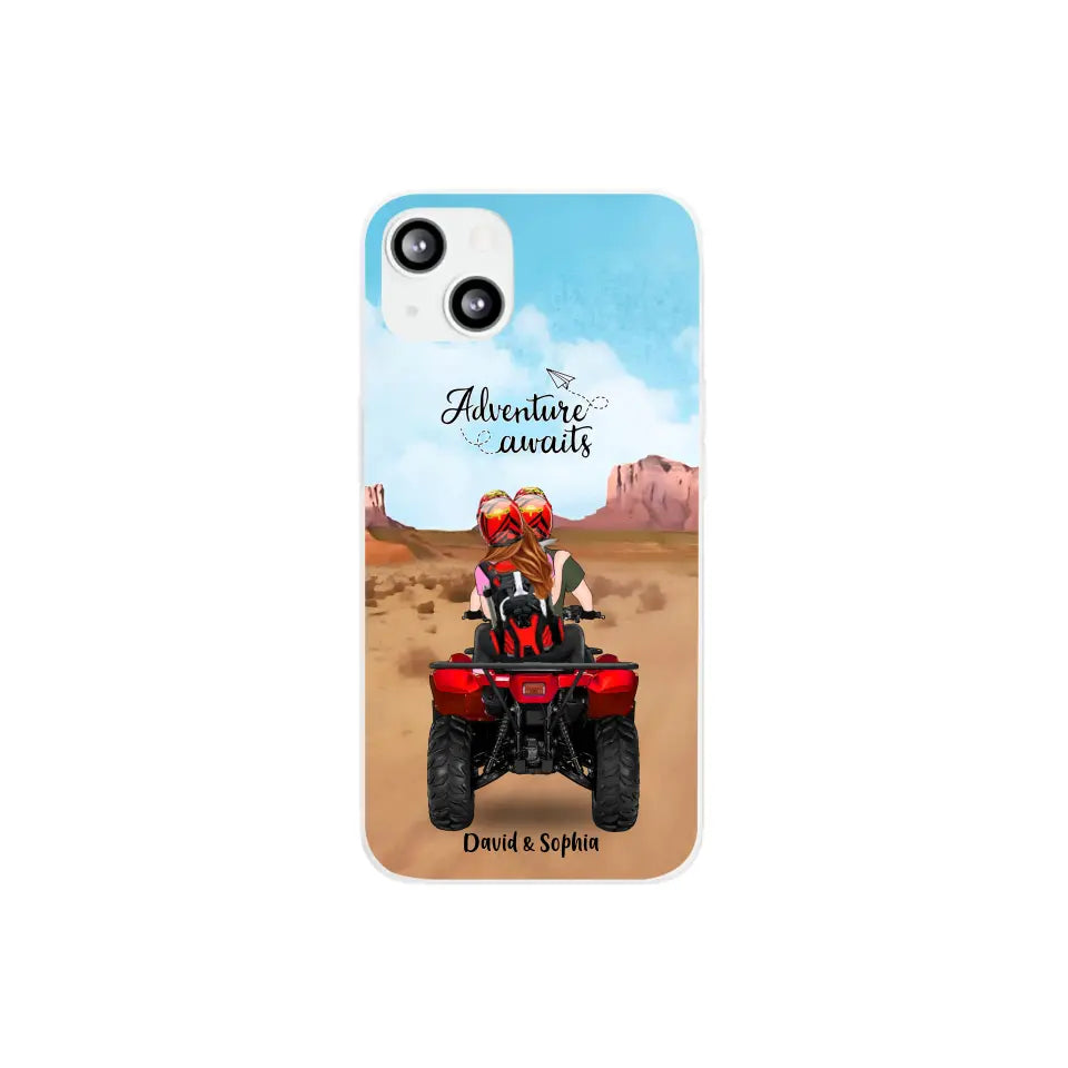 Custom Personalized Phone Case , All-Terrain Vehicle Riding Partners, Gift for ATV Quad Bike Lovers