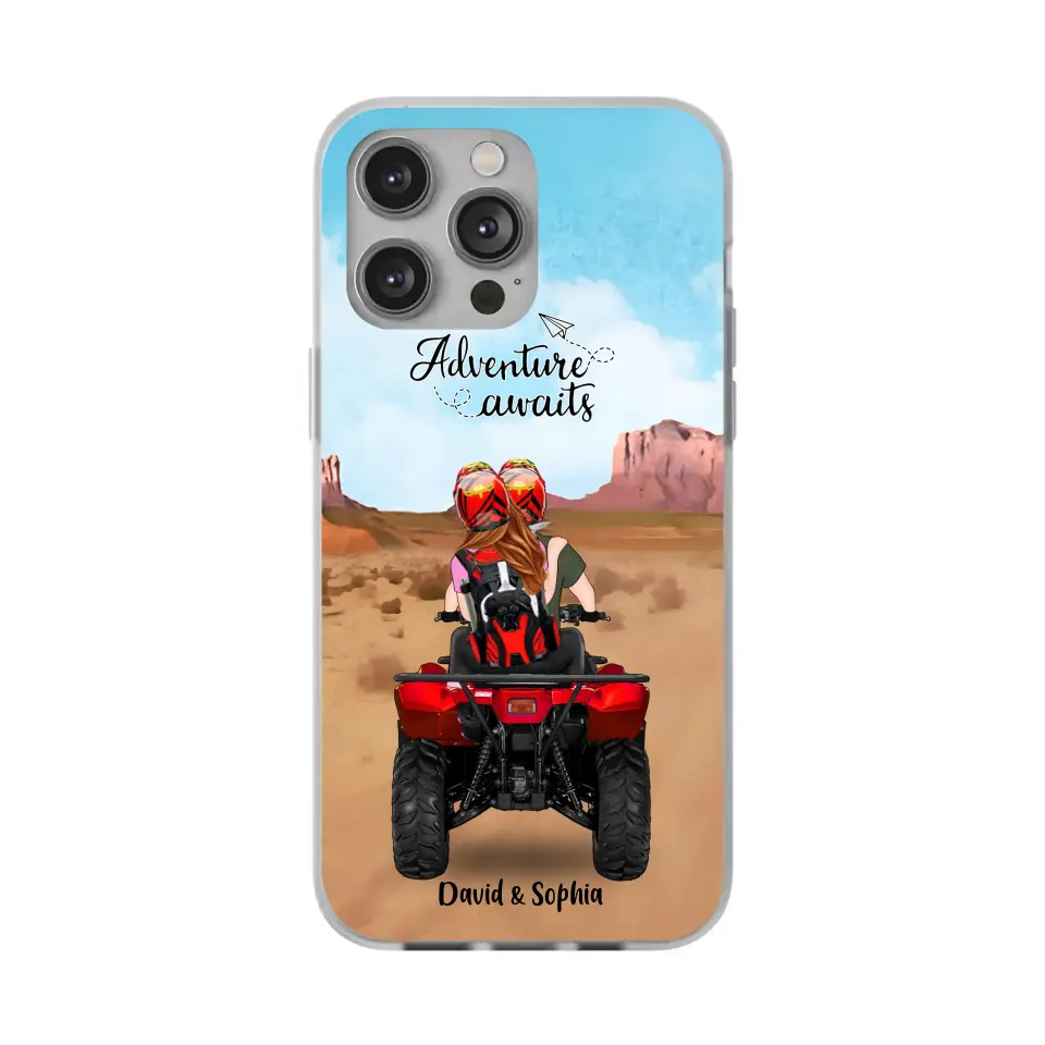 Custom Personalized Phone Case , All-Terrain Vehicle Riding Partners, Gift for ATV Quad Bike Lovers