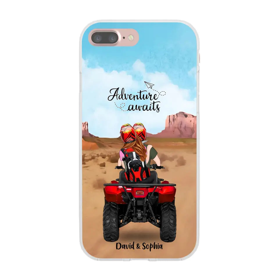 Custom Personalized Phone Case , All-Terrain Vehicle Riding Partners, Gift for ATV Quad Bike Lovers