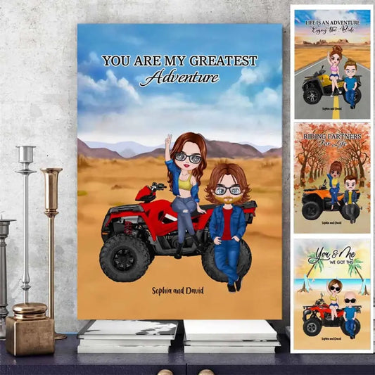 Custom Personalized Canvas, Gift for ATV Quad Bike Lovers