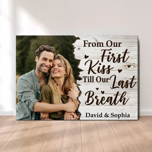 Personalized Photo Upload - Together Is My Favorite Place To Be - Couple Personalized Custom Horizontal Poster - Gift For Husband Wife, Anniversary