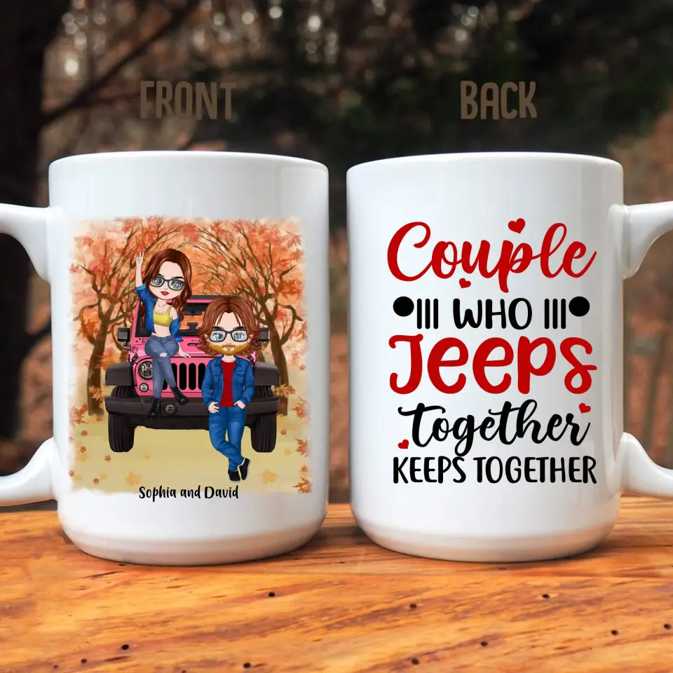 Personalized Gifts Custom Jeep Mug -  For Family For Couples, Gift For Dogs and Cats Lovers