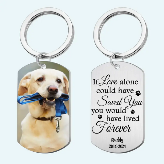 The Moment Your Heart Stopped - Personalized Aluminum Keychain - Upload Image, Memorial Gift , Sympathy Gift, Gift Pet Lovers