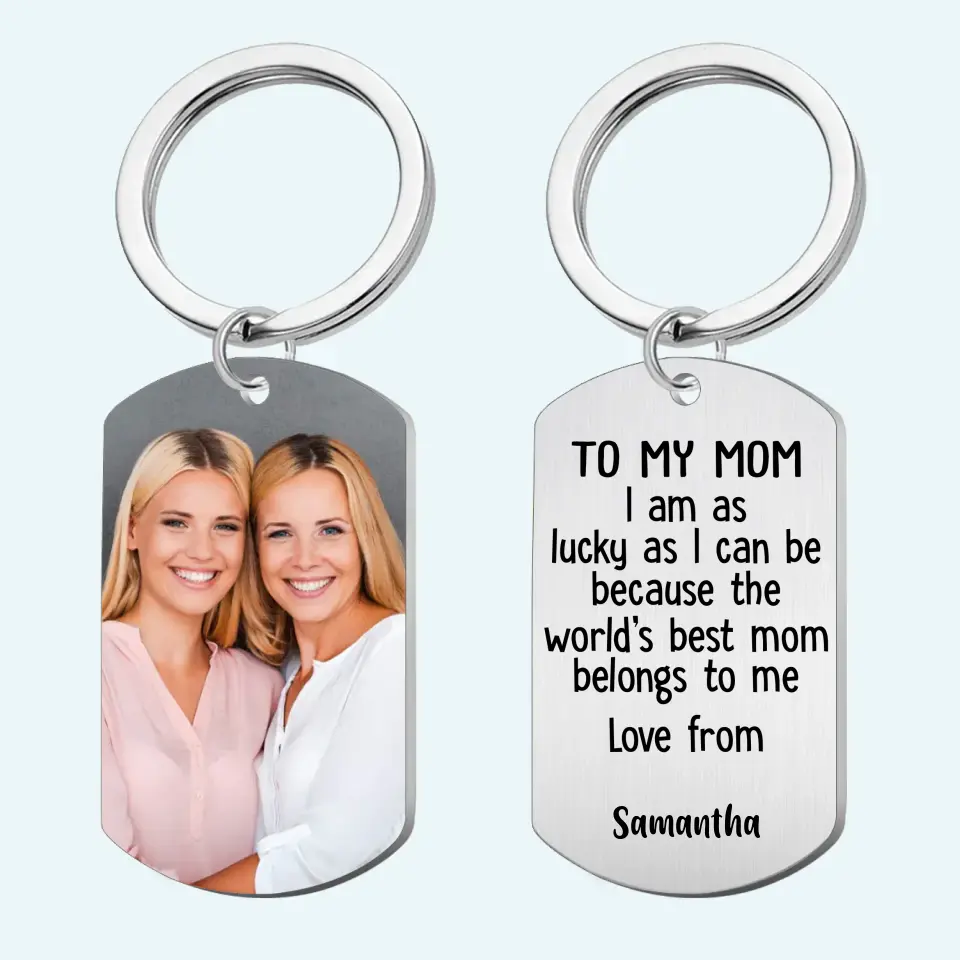 You're The World Best Mum - Personalized Aluminum Keychain - Upload Image, Gift for Mom, Mother Day