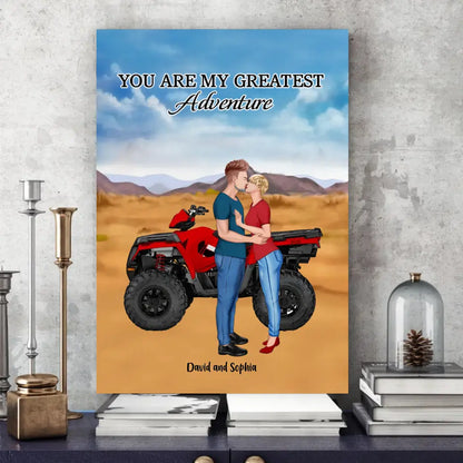 Custom Personalized Canvas, Gift for ATV Quad Bike Lovers