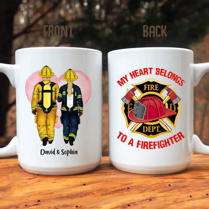 You and Me we got this - Personalized Gifts Custom Mug - Firefighter Couple Gift- Gift For Valentine's Day