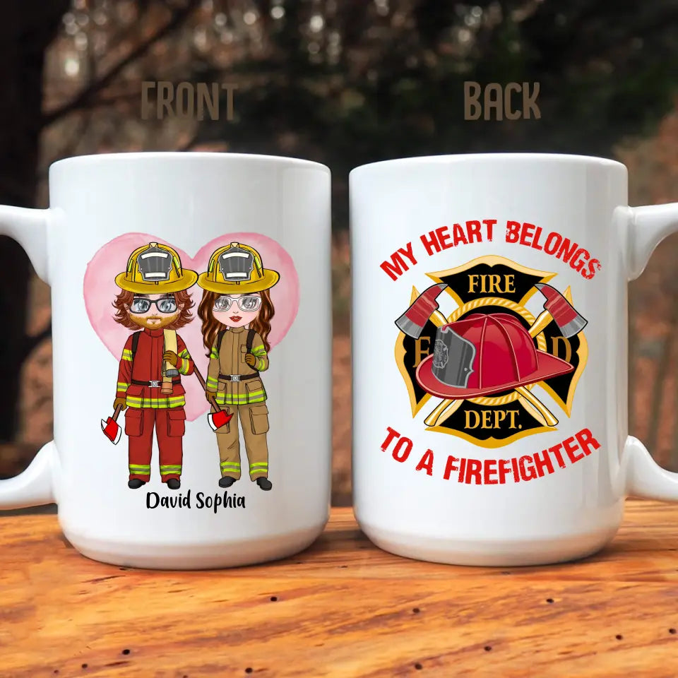 You and Me we got this - Personalized Gifts Custom Mug - Firefighter Couple Gift