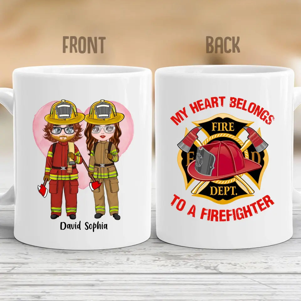 You and Me we got this - Personalized Gifts Custom Mug - Firefighter Couple Gift