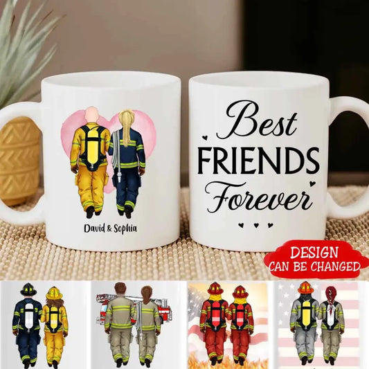 You and Me we got this - Personalized Gifts Custom Mug - Firefighter Couple Gift- Gift For Valentine's Day