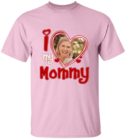 Custom Photo I Love My Mom - Gift For Mother - Personalized T Shirt